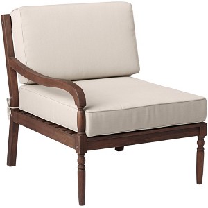 Teal Island Designs Napa Modular Natural Dark Oil Acacia Left Arm Chair - 1 of 4