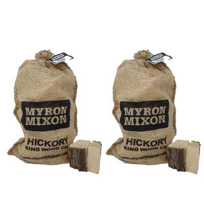 Myron Mixon Smokers BBQ Wood Chunks for Adding Flavor and Aroma to Smoking and Grilling at Home in the Backyard or Campsite, Hickory (2 Pack)