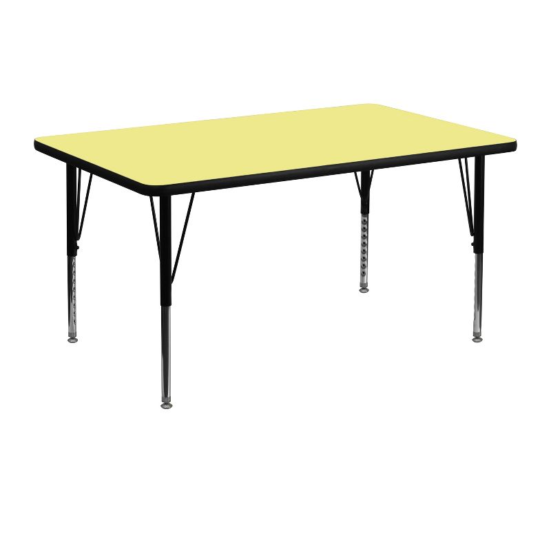 Emma and Oliver 30x48 Rectangle Laminate Adjustable Preschool Activity Table, 1 of 3