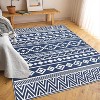 Washable Area Rug, Living Room Rug for Bedroom, Soft Boho Rug Non Slip Geometric Indoor Floor Carpet for Home Office Kitchen - 4 of 4