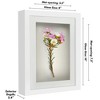Americanflat 8x10 Shadow Box Frame with Shatter-Resistant Glass - Use as 6x8 Frame with Mat or 8x10 Frame Without Mat - White - 2 of 4