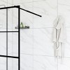 Lirago Black 34"x72" Walk-in Shower Door with Tempered Glass & Adjustable Support - 3 of 4