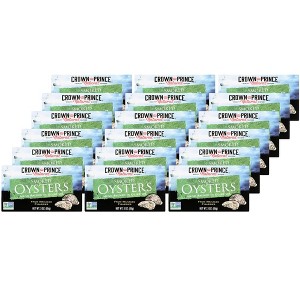 Crown Prince Natural Smoked Oysters in Olive Oil - Case of 18/3 oz - 1 of 4