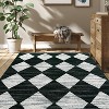 10x13 Washable Area Rug, Non-Slip, Non-Shedding Indoor, Trellis Print, Low Pile, Foldable for Bedroom, Living Room, Kids Room, Grey - 2 of 4