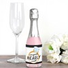 Big Dot of Happiness Just Engaged - Black and White - Mini Wine and Champagne Bottle Label Stickers - Engagement Favor Gift for Women and Men - 16 Ct - 2 of 4