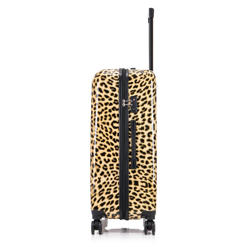 InUSA PRINTS Lightweight Hardside Large Checked Spinner Suitcase - Cheetah, 6 of 17