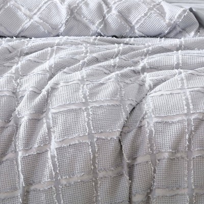 Riverbrook Home 3pc Queen Jadan Clip Waffle Comforter Bedding Set Gray: Jacquard, Machine Washable — фото 3