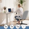 Cross-Legged Office Chair,Seat Height Ranging,No Wheels Armless  360 Degree Swivel Home Office Chair-Cuddlewood - 2 of 4