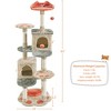 Yaheetech 65"Tall Cat Paw-Shaped Play Tower with Natural Sisal, Beige - 3 of 4