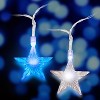 SCS Direct Blue and White Star LED Lights- 20 Fairy Lights Per String, 40 Total- Indoor/Outdoor Decorations for Parties, Patio, & Home Decorations - 3 of 4