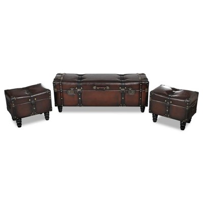 vidaXL Storage Bench Dark Brown
