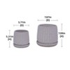 Vynxaria Set of 2 Modern 7" Ceramic Flowerpots for Indoor & Outdoor Use - 4 of 4