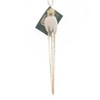 Old World Christmas 6.25 In Sparkling Icicle Ornament Snow Covered Drop - 2 of 3