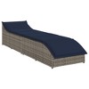 vidaXL Folding Sun Lounger Grey PE rattan Standard Foldable - 4 of 4