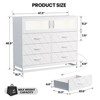 Dresser for Bedroom with 6 Drawers 2-Door Storage Cabinet Dressers & Chest of Drawers with Charging Station and LED Lights - 2 of 4