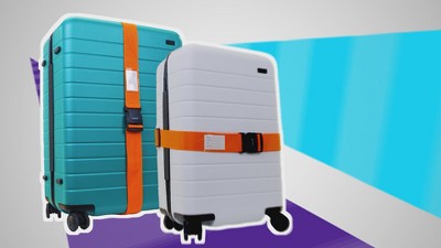 Fosmon 2 Pack Luggage Straps with Buckle, Adjustable Luggage
