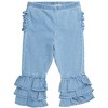 RuffleButts Girls Denim Ruffle Flare Pants - 2 of 4