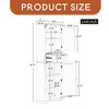 67.7" Tall Bathroom Storage Cabinet, Freestanding Storage Cabinet with Drawer and Adjustable Shelf - Leovsnove - 4 of 4