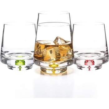 Joyjolt Halo Crystal Whiskey Snifter Scotch Glasses - Set Of 4 Liquor Or  Bourbon Tumblers. 7.8 Oz : Target