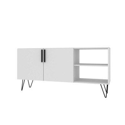 53.15" Nolita Sideboard with 4 Shelves White - Manhattan Comfort