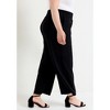 June + Vie by Roaman's Women's Plus Size Cropped Wide-Leg Knit Pants - 4 of 4
