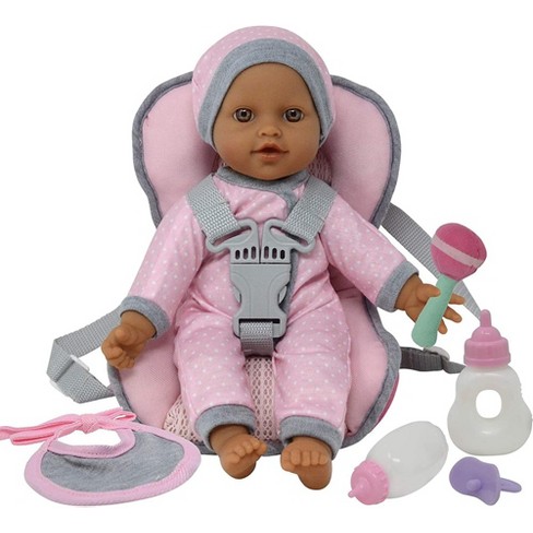 The New York Doll Collection 12 Inch Car Seat Doll Set