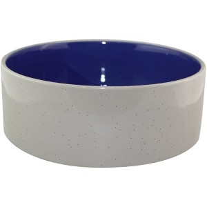 Ethical Stoneware Crock Dog Dish, Blue & Tan, 7.5" - 1 of 4
