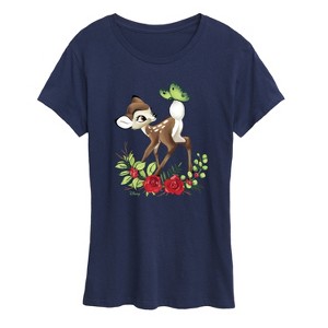 Women's - Disney - Christmas Botanical Butterfly Short Sleeve Graphic T-Shirt - 1 of 4