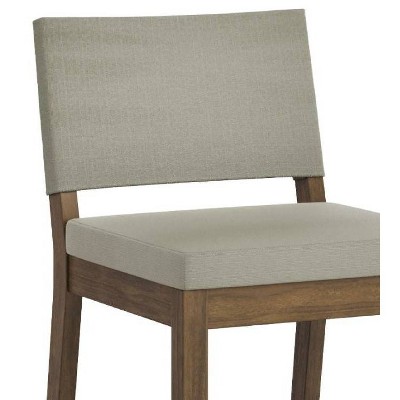 Linus Light Gray and Dark Brown Wood Bar Stool Set