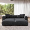Corduroy Sectional Couches for Living Room, Modular Sectional Couch with Chaise Ottomans, 4 Seater Sofa Bed for Living Room, Apartment - 2 of 4