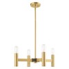 Livex Lighting Copenhagen 4 - Light Chandelier in  Satin Brass - 4 of 4
