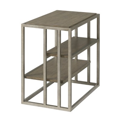 Syemin End Tables Wood Storage End Table Nightstand with Shelf Sofa Storage Side Table Bedside Tables for Small Space, Brown, 16"*25"*24"