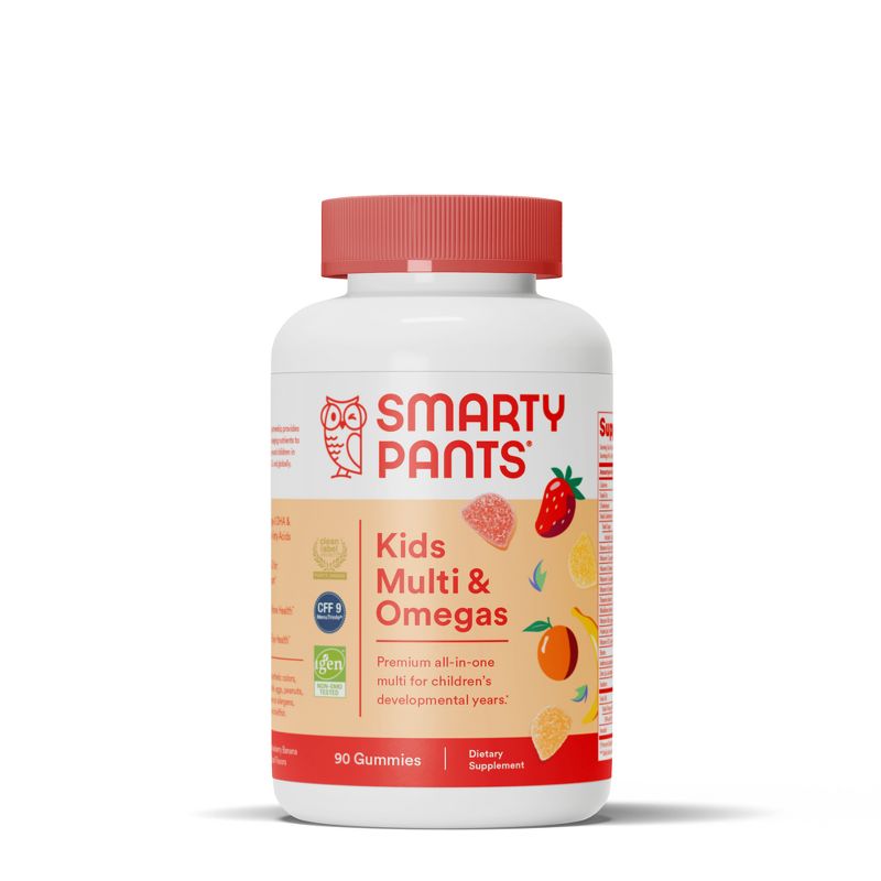 SmartyPants Kids Multi & Omega 3 Fish Oil Gummy Vitamins with D3, C & B12, 4 of 20