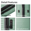 Luggage Set 3 Piece, PP Hardshell Carry on Suitcase with Spinner Wheels & TSA Lock, Lightweight Suitcases for Business, Trip, (20"/24"/28"), Green - 3 of 4