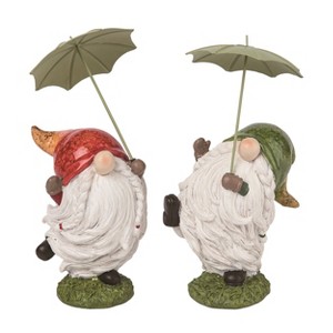 Transpac Resin Rainy Day Gnome Figurine Set of 2 Spring Home Decorations - 1 of 1
