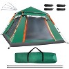 FURNIinspire Camping Tents Premium Family Camping Tent, All-Weather Outdoor Foldable Tent With 2 Mosquito Nets Windows, Green, 84.65"*84.65"*53.54" - 4 of 4