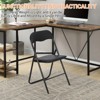 Set of 4 Folding Chairs with Cushion, Non-Slip Feet and Metal Legs, Portable for Indoor & Outdoor Events - 4 of 4