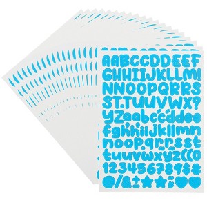 Unique Bargains Mailbox Poster Scrapbooking Decor Self-Adhesive Letter Number Stickers 1/2" 2240 Pcs - 1 of 4