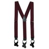 CTM Men's Big & Tall Elastic Button End Dress Suspenders with Silver Hardware - 2 of 4