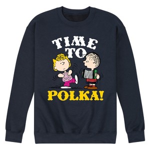 Men's - Peanuts - Time To Polka Graphic Fleece Sweatshirt - 1 of 4
