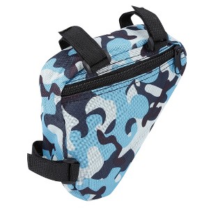 Unique Bargains Bicycle Frame Bag Camouflage Blue 6.3"x5.51"x1.57" 1 Pc - 1 of 4
