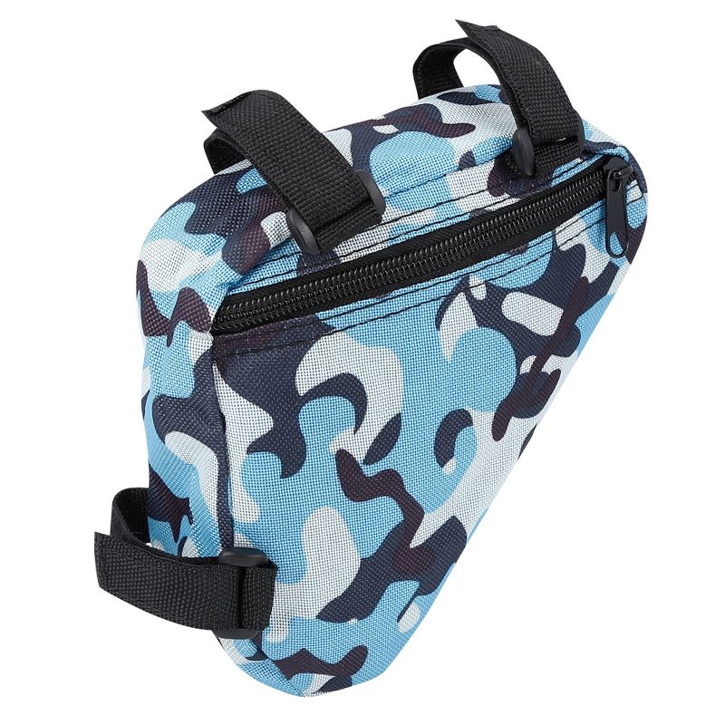 Unique Bargains Bicycle Frame Bag Camouflage Blue 6.3"x5.51"x1.57" 1 Pc, 1 of 7