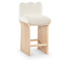 Meridian Furniture,Shaw Chenille Fabric Upholstered Counter Stool - 1 of 4