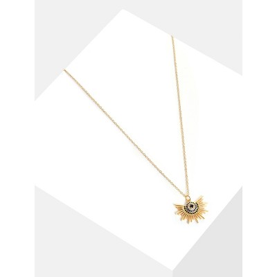 SOHI Women's Gold Half-Sol Pendant Necklace