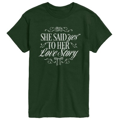 Women's - Instant Message - Yes To Her Love Story Short Sleeve Graphic T-Shirt