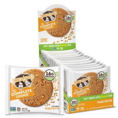 Lenny & Larrys The Complete Cookie, Peanut Butter, 4 Ounce Cookie (pack Of 12)