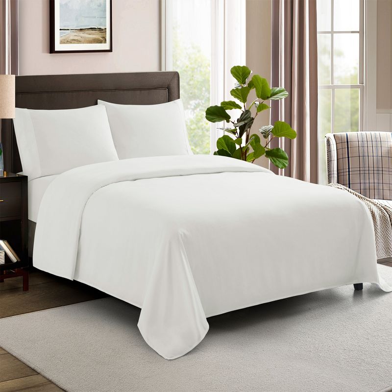 4 Piece 100% Cotton 600 Thread Count Sheet Set by Sweet Home Collection™, 1 of 5