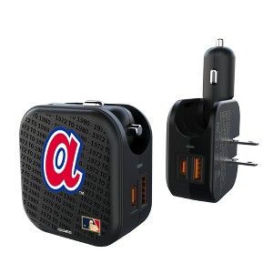 MLB Cooperstown East Teams Text Backdrop 18-Watt 2 in 1 USB A/C Charger - 1 of 3