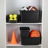 9qt Heavy Duty Storage Bin - Brightroom™: Black Plastic, Stackable & Portable, Universal Storage, 9qt Capacity - 3 of 4
