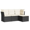 vidaXL 4 Piece Patio Sofa Set with Cushions  Poly Rattan - 2 of 3
